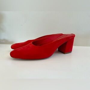 ANTONIO MELANI Red Heeled Mules